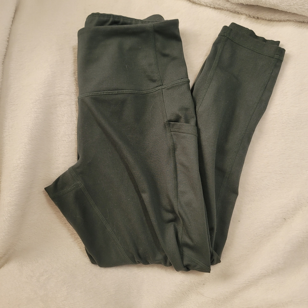 Zella Forest Green Active Leggings Sz Small - Picture 1 of 4
